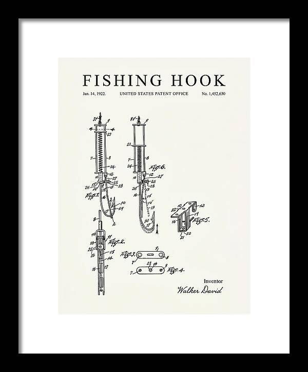 Fishing Hook Minimalist Patent Us1452630a