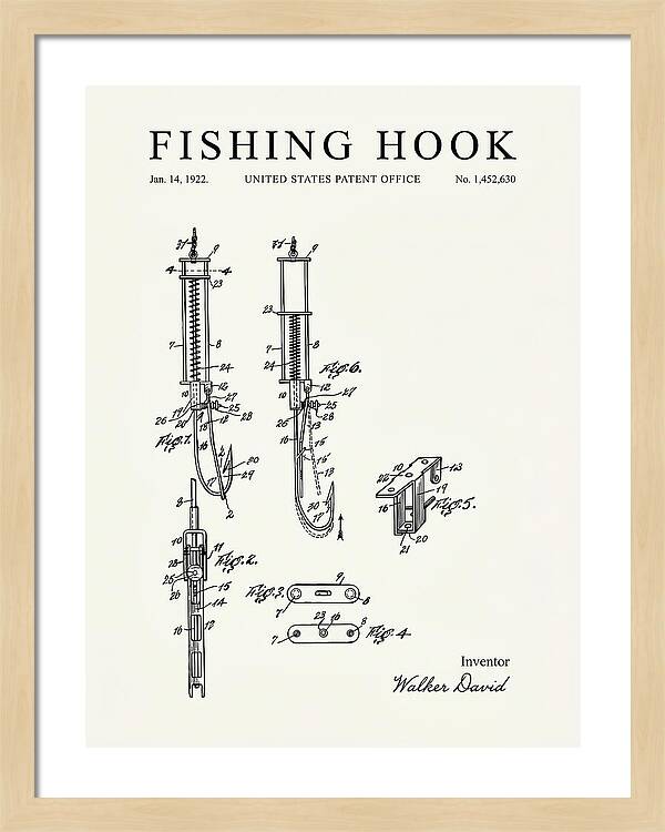 Fishing Hook Minimalist Patent Us1452630a