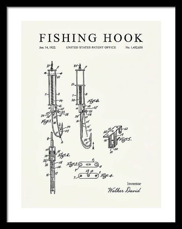 Fishing Hook Minimalist Patent Us1452630a