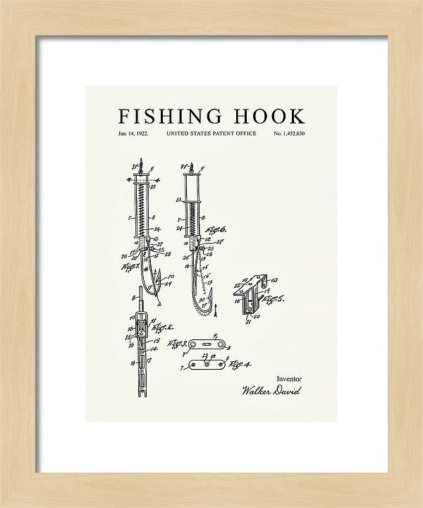 Fishing Hook Minimalist Patent Us1452630a