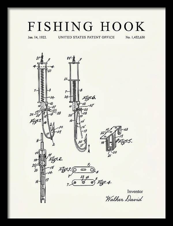 Fishing Hook Minimalist Patent Us1452630a