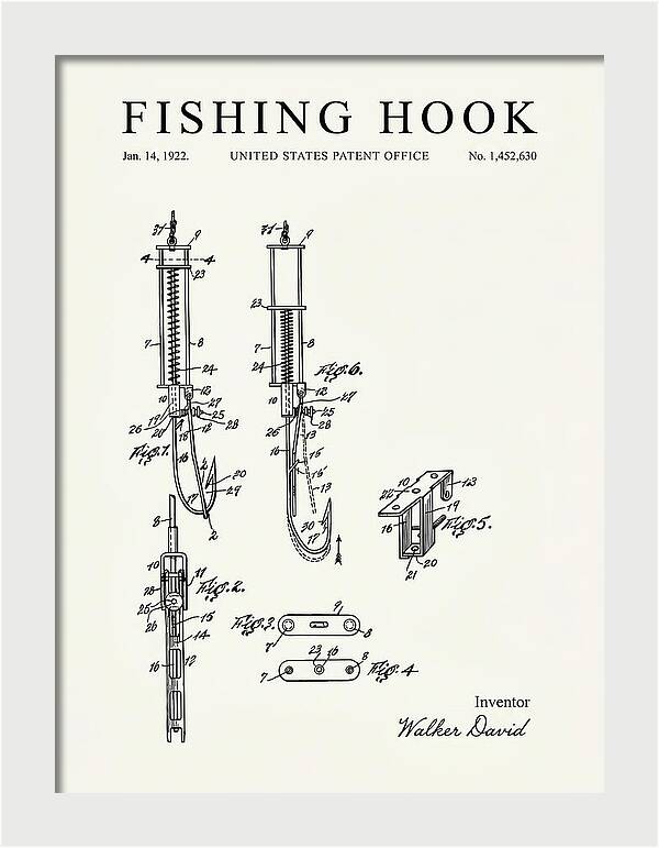 Fishing Hook Minimalist Patent Us1452630a