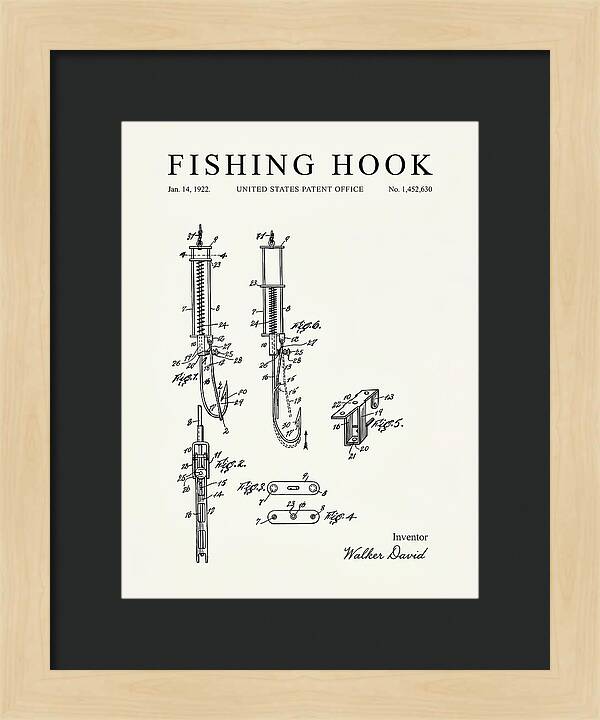 Fishing Hook Minimalist Patent Us1452630a