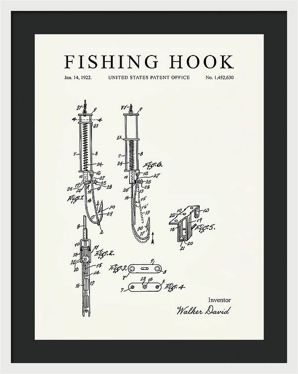 Fishing Hook Minimalist Patent Us1452630a
