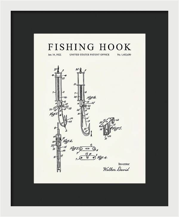 Fishing Hook Minimalist Patent Us1452630a