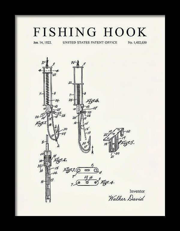 Fishing Hook Minimalist Patent Us1452630a