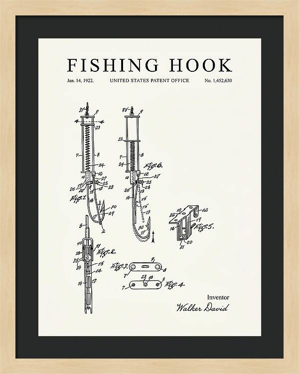 Fishing Hook Minimalist Patent Us1452630a