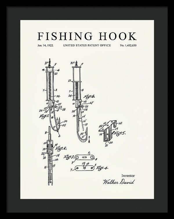 Fishing Hook Minimalist Patent Us1452630a
