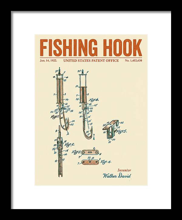 Fishing Hook Retro Patent Us1452630a