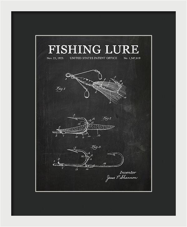 Fishing Lure Chalkboard Patent Us1547619a