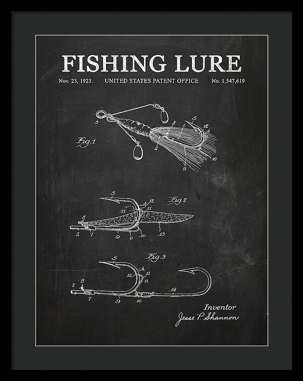 Fishing Lure Chalkboard Patent Us1547619a