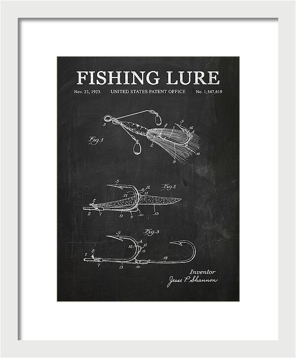 Fishing Lure Chalkboard Patent Us1547619a