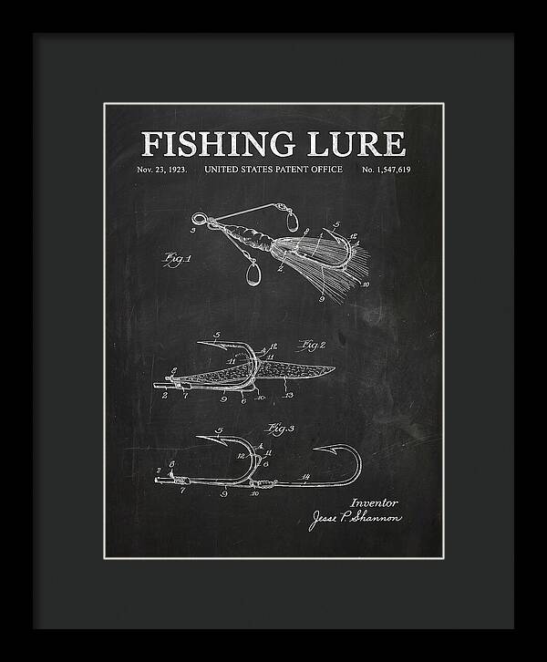 Fishing Lure Chalkboard Patent Us1547619a