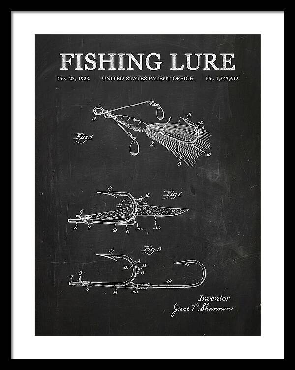 Fishing Lure Chalkboard Patent Us1547619a
