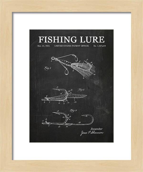 Fishing Lure Chalkboard Patent Us1547619a
