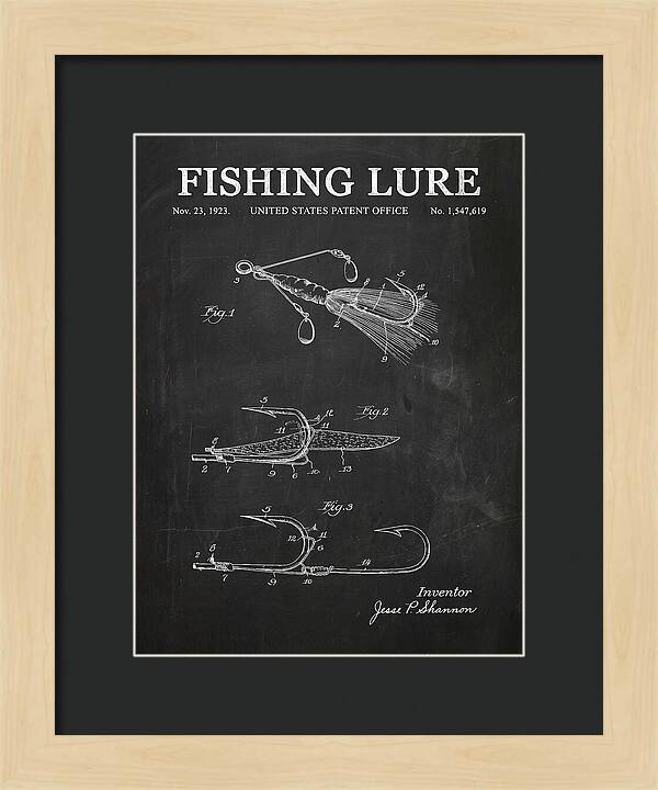 Fishing Lure Chalkboard Patent Us1547619a