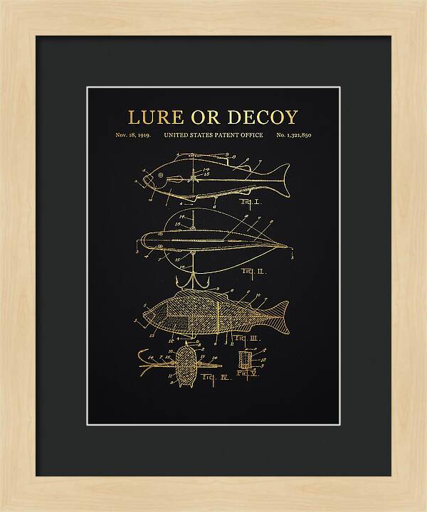 Fishing Lure Or Decoy Gold Patent Us1321850a