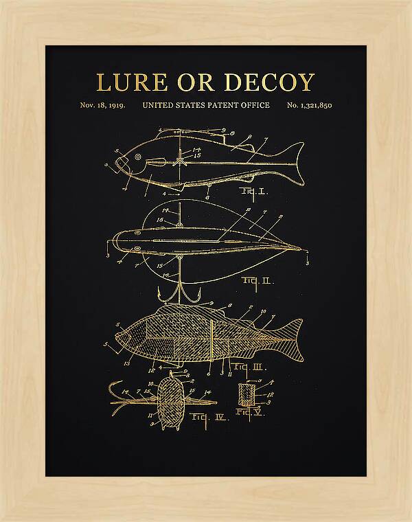 Fishing Lure Or Decoy Gold Patent Us1321850a