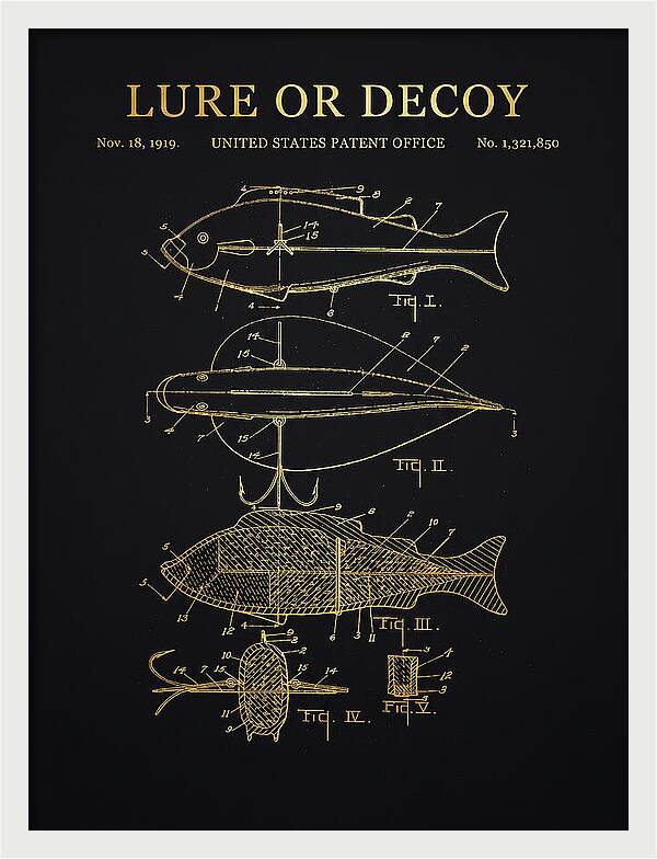 Fishing Lure Or Decoy Gold Patent Us1321850a