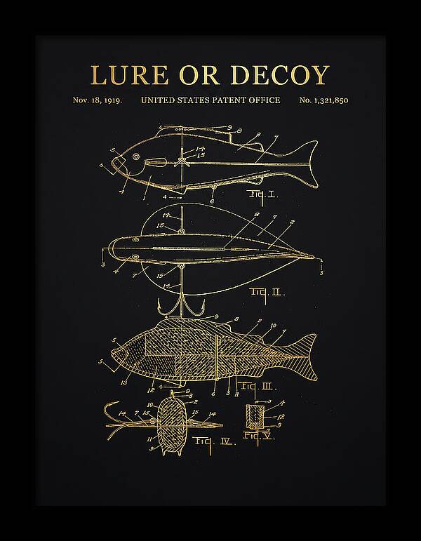 Fishing Lure Or Decoy Gold Patent Us1321850a