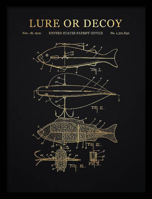 Fishing Lure Or Decoy Gold Patent Us1321850a