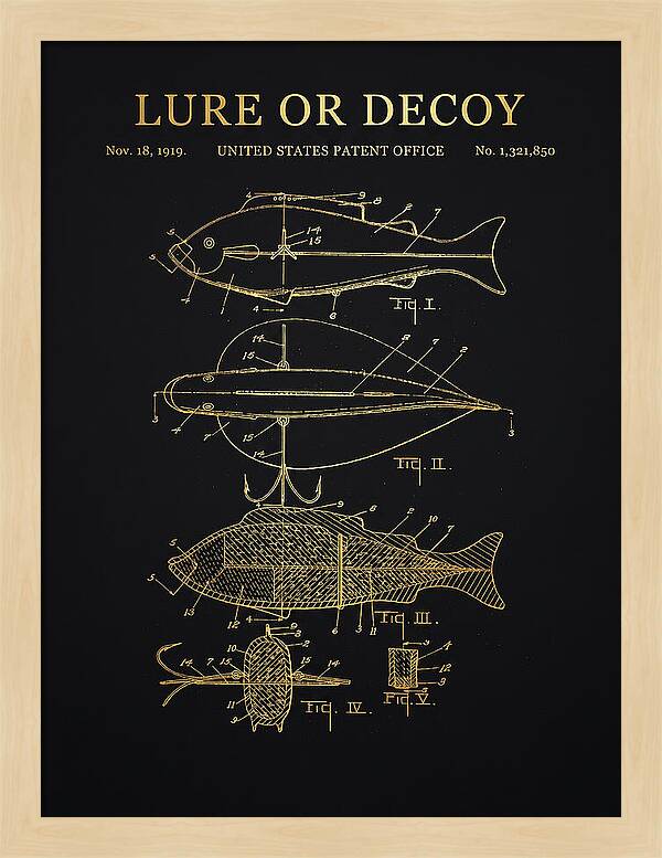 Fishing Lure Or Decoy Gold Patent Us1321850a