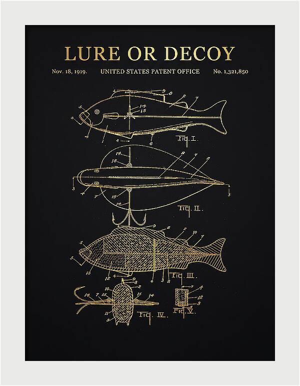 Fishing Lure Or Decoy Gold Patent Us1321850a
