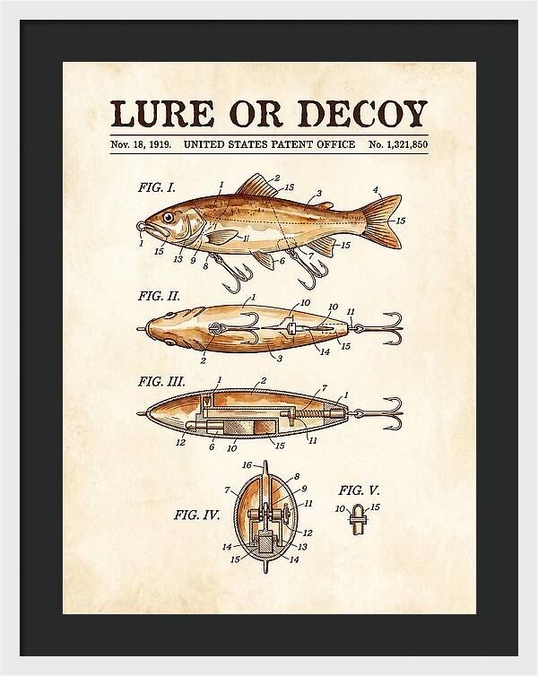 Fishing Lure Or Decoy Watercolor Patent Us1321850a