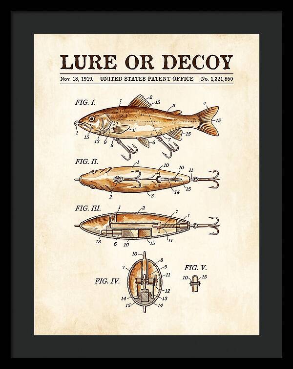 Fishing Lure Or Decoy Watercolor Patent Us1321850a