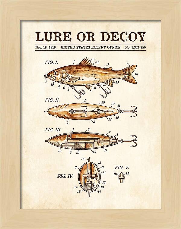 Fishing Lure Or Decoy Watercolor Patent Us1321850a