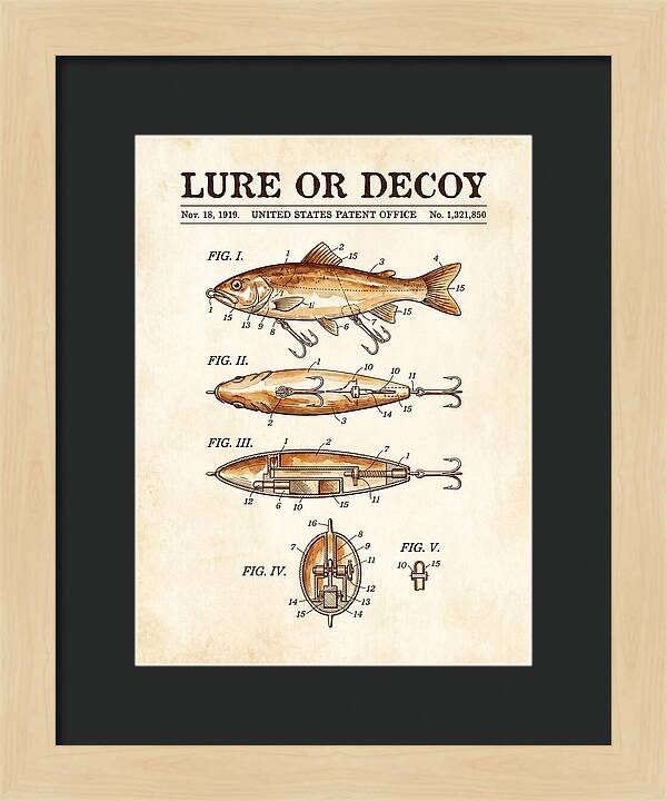 Fishing Lure Or Decoy Watercolor Patent Us1321850a