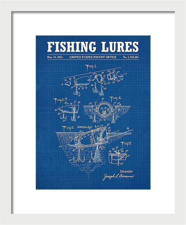 Fishing Lures Blueprint Patent Us2736981a