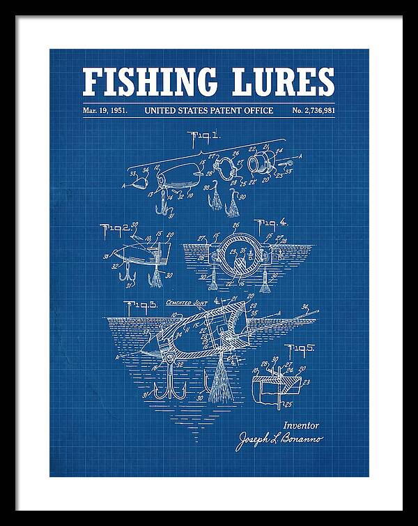 Fishing Lures Blueprint Patent Us2736981a