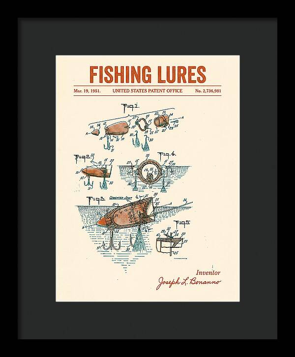Fishing Lures Retro Patent Us2736981a