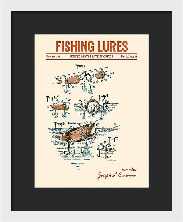 Fishing Lures Retro Patent Us2736981a