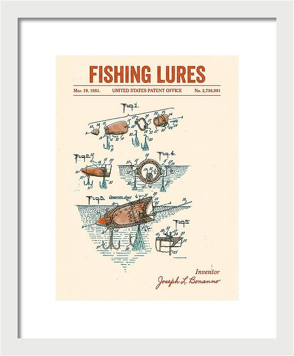 Fishing Lures Retro Patent Us2736981a
