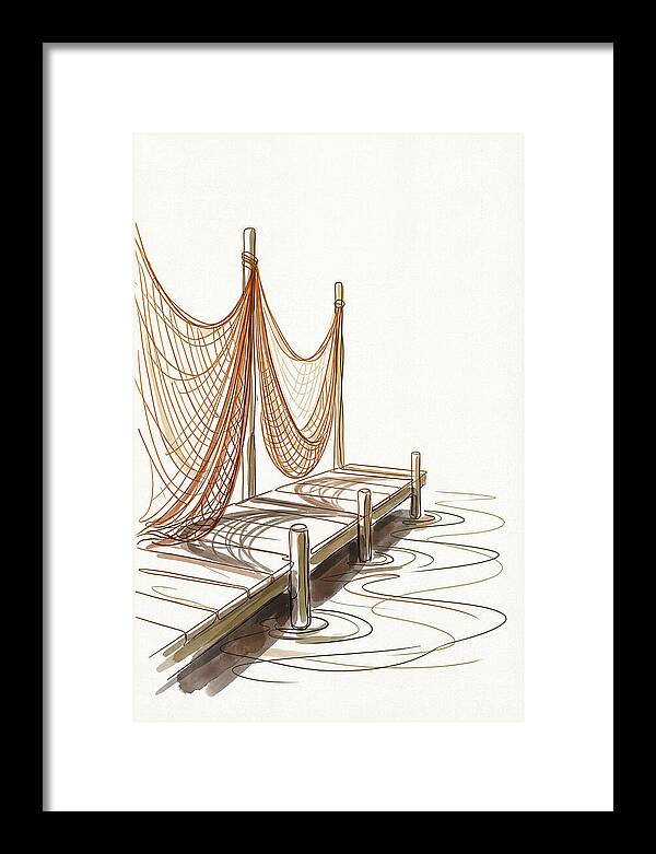 Fishing Nets Drying On Dock