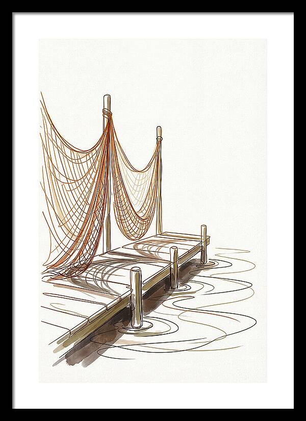 Fishing Nets Drying On Dock