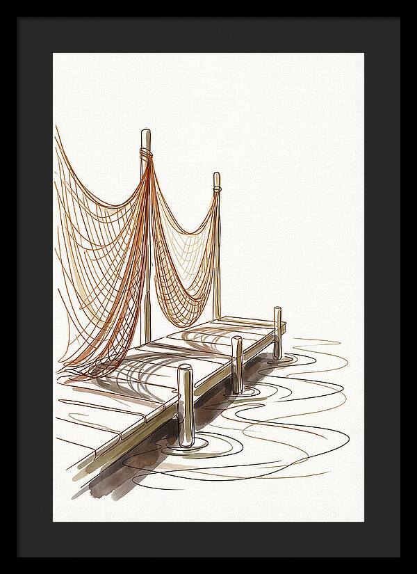Fishing Nets Drying On Dock