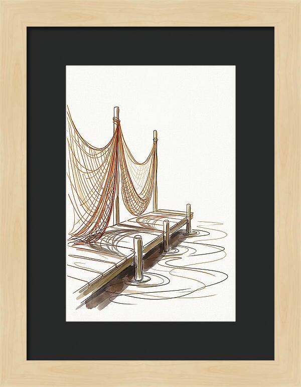 Fishing Nets Drying On Dock