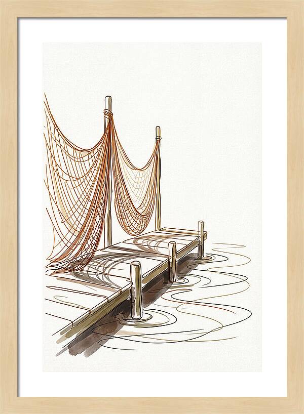 Fishing Nets Drying On Dock