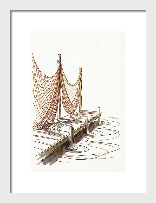 Fishing Nets Drying On Dock