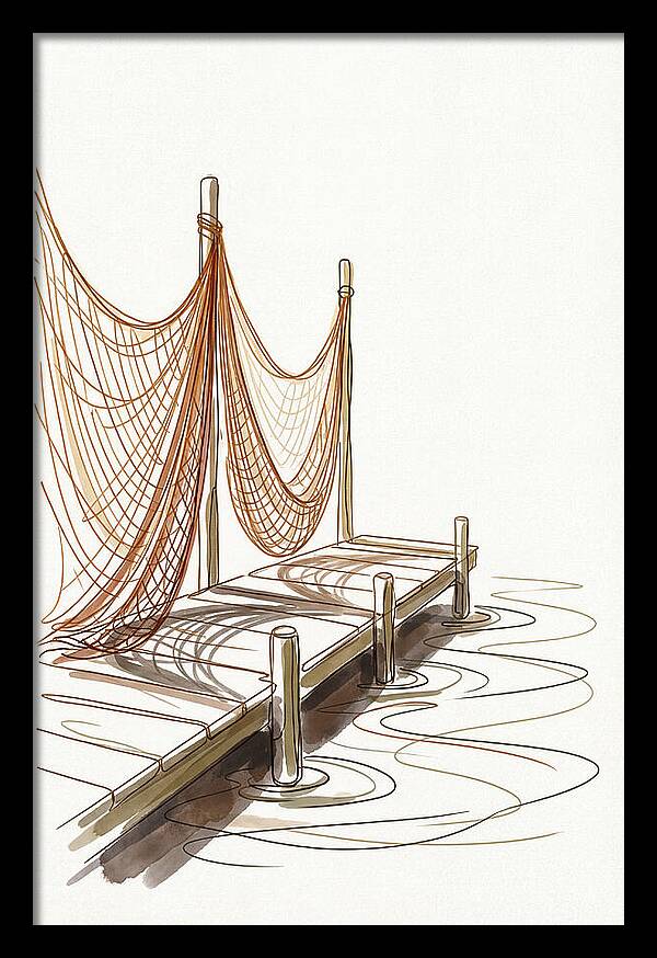 Fishing Nets Drying On Dock