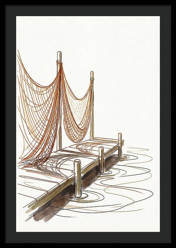 Fishing Nets Drying On Dock