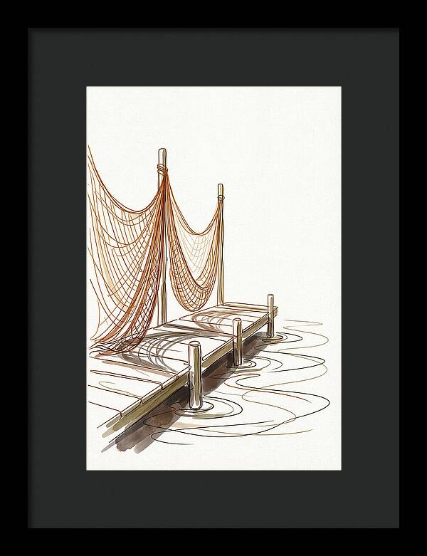 Fishing Nets Drying On Dock