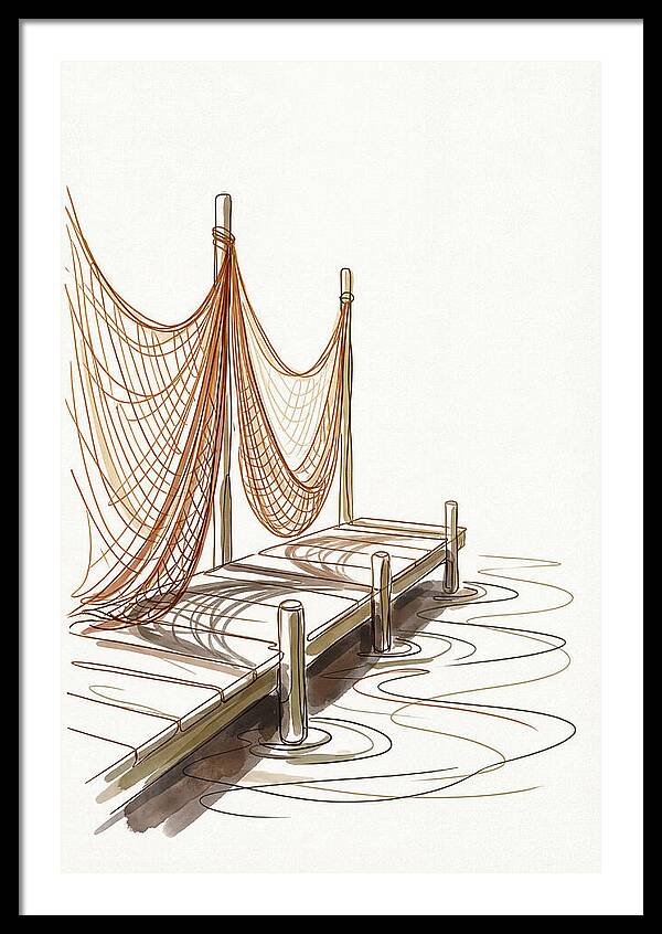 Fishing Nets Drying On Dock
