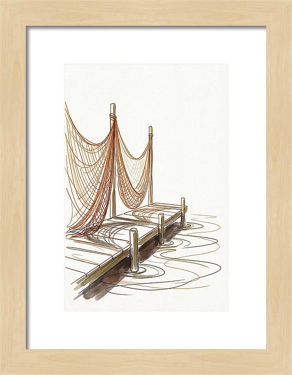Fishing Nets Drying On Dock