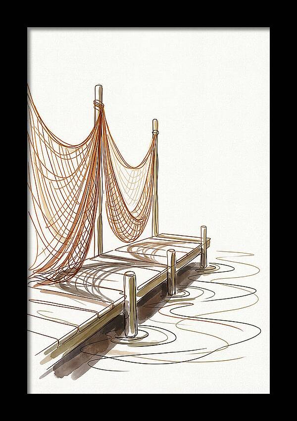Fishing Nets Drying On Dock