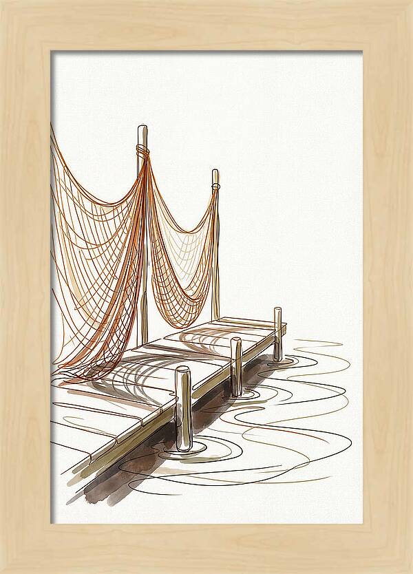 Fishing Nets Drying On Dock