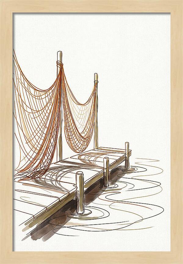 Fishing Nets Drying On Dock